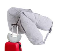 SVCEQZE Oreiller Cervical Avion | Oreiller Cervical Remplissable pour Avion et Gain de Place Bagages | Sac de Rangement Souple et Compactable pour Dormir, Trajets, Vol, Hôtel, Camping, et Maison