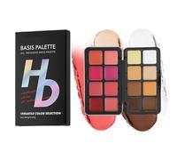 SVCEQZE Palette Fard à Joues, Palette Fard à Joues et Highlighter 16 Couleurs Texture Crème, Correcteur Haute Lumières Anti-Eau Idéal Maquillage Visage Voyage Soirée
