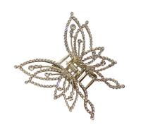 SVCEQZE Pinces à cheveux papillon en strass, griffe de cheveux papillon, Clips de mâchoire de griffe de cheveux, Pinces à mâchoires pour cheveux, bijoux scintillants à forte tenue, pour coiffure fine