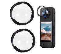 SVCEQZE Protection de lentille de qualité supérieure pour Insta 360 X4 - Capuchons de protection d'objectif rotatif étanche pour caméras d'action X4 - Capuchons de protection transparents