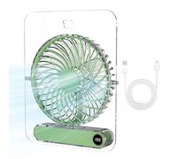 SVCEQZE Ventilateur USB de Bureau - Ventilateur USB Pliable Transparent Portable À 5 Vitesses, De Bureau Silencieux - pour Été Voyage Camping Extérieur Plage Sports Randonnée Pêche Shopping