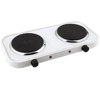 SVE Réchaud électrique double cuisinière électrique portable 2 brûleurs 2 000 W de puissance - Protection contre la surchauffe - Revêtement antiadhésif - Facile à utiliser - Plaque à induction