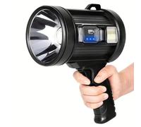 SVELNIO Lampe Torche Rechargeable, 100000 Lumens Super Bright Spotlight, Long Range Searchlight, Solar Powered Rechargeable Torch, Suitable for Outdoor Emergency, Camping, Fishing, Hunting