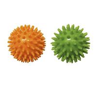 Sveltus Balles à Picots Medium Adulte Unisexe, Orange, 8 cm & Balles à Picots Soft Adulte Unisexe, Vert, 7 cm