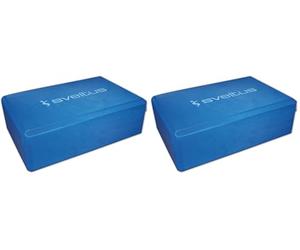 Sveltus Briques de yoga bleues (Lot de 2) - Élastomère haute densité (EVA) - 22.5 x 15 x 7.5 cm - 0.240 kg