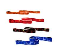 Sveltus Lot de bandes élastiques avec affiche d'exercices (français non garanti), bande de résistance indéchirable, lavable, pour cross training et musculation., Orange/rouge/noir/bleu.