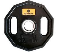 Sveltus plaque de poids Olympic 5 kg acier/caoutchouc noir Noir G