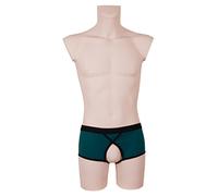 Svenjoyment Boxer pour Homme Entrejambe Ouvert en Pétrole/Noir Taille S