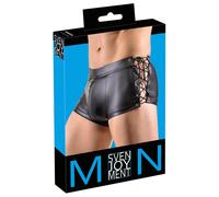 Svenjoyment - Boxer sexy mat pour homme avec fermeture éclair et laçage latéral