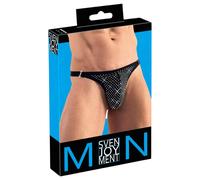 Svenjoyment - string homme - orné de strass - noir - L