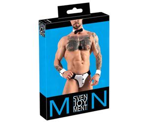 Svenjoyment - string homme serveur - ensemble costume - noir blanc