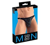 Svenjoyment - String noir pour homme avec pierres brillantes S