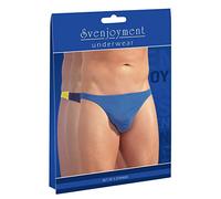 Svenjoyment String pour Homme, Taille L, Lot de 3 Bleu Foncé/Bleu Clair/Jaune Large