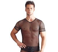 Svenjoyment T Shirt avec Col V en Résille Noir Taille XXL