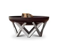 Svenskav Vasque à feu Venta 79 cm pour jardin et terrasse (acier brut, super XXL) - Brasero design rond pour cheminée d'extérieur - Grand bol ignifuge adapté pour grille, barbecue, feu de camp