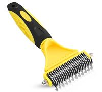 SVENTUS Brosse pour chiens et chats - Peigne pour chiens et chats qui enlève les poils rapidement et sans dommage - Outil de toilettage premium - Idéal pour animaux à poils courts ou longs (violet)