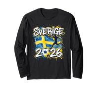 Sverige SWE 26 Peinture pour Fan Motif Drapeau suédois Graffiti Art Manche Longue