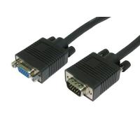 SVGA câble HD15 d'extension Rallonge câble Mâle vers Femelle 0,5 m Noir [0.5 mètre/0,5m]