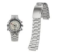 Svincoter Bracelet de montre en acier inoxydable massif for homme 24 x 16 mm, compatible avec les modèles Timex Tides T45601 T2N721 T2N720 T2N739 TW2T76500(B - silvery)