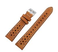 Bracelet de montre universel vintage en cuir de vachette première couche fait main, 18-22 mm(Brown,22mm)