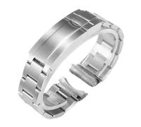 Svincoter Bracelets de montre for hommes 20 et 21 mm en acier inoxydable 904L massif avec fermoir coulissant, adaptés aux modèles Relox SUB DAYTONA/Explorer II(Frosted silver,21mm)