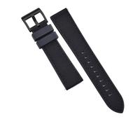Svincoter Bracelets de montre hybrides en caoutchouc FKM, toile et nylon à dégagement rapide, 20 et 22 mm, adaptés à toutes les marques de montres de plongée(Black-Black 2,20mm)