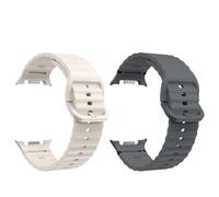 Svincoter Lot de 2 bracelets de montre souples en silicone sans espace for Samsung Galaxy Watch 8 40, 44 et 8 Classic(Wave-D,Watch 8 44mm)