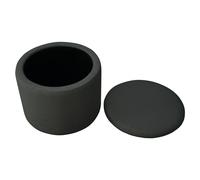 SVITA AMBER Boîte de rangement avec couvercle Tabouret avec espace de rangement Pouf Anthracite