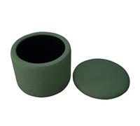 SVITA AMBER Boîte de rangement avec couvercle Tabouret avec espace de rangement Pouf vert foncé