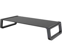 SVITA ANSAN Support d'écran Rehausseur d'écran Bureau Table d'ordinateur Verre Noir