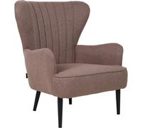 SVITA ARTHUR Fauteuil Relax Fauteuil à oreilles Moderne Rembourré Tissu Marron