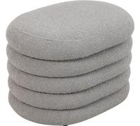 SVITA BLOSSOM Pouf avec espace de rangement Pouf Ottomane Coussin Boucle Gris clair