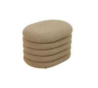 SVITA BLOSSOM Pouf avec espace de rangement Pouf Ottomane Coussin Boucle Marron clair