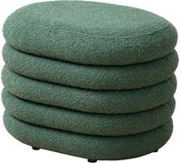 SVITA BLOSSOM S Pouf avec espace de rangement Pouf Ottomane Coussin Boucle Vert foncé