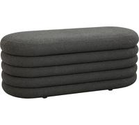 SVITA BLOSSOM XL Pouf avec espace de rangement Banquette Pouf Ottomane Revêtement Boucle Gris foncé