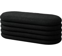 SVITA BLOSSOM XL Pouf avec espace de rangement Pouf Ottomane Revêtement Boucle Noir