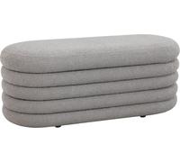 SVITA BLOSSOM XL Tabouret avec espace de rangement Banquette Pouf Ottomane Revêtement Boucle Gris clair
