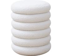 SVITA BLOSSOM XS Pouf avec espace de rangement Pouf Ottomane Coussin Boucle Blanc