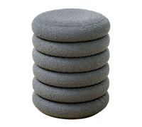 SVITA BLOSSOM XS Pouf avec espace de rangement Pouf Ottomane Coussin Boucle Gris