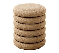 SVITA BLOSSOM XS Pouf avec espace de rangement Pouf Ottomane Coussin Boucle Marron clair