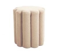 SVITA DAHLIA Tabouret Pouf Teddyboucle moderne Beige