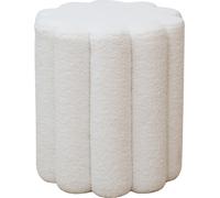 SVITA DAHLIA Tabouret Pouf Teddyboucle moderne blanc