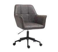 SVITA GREG Chaise de bureau réglable en hauteur Chaise de bureau en similicuir gris