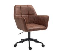 SVITA GREG Chaise de bureau réglable en hauteur Chaise de bureau en similicuir marron