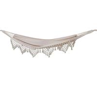 SVITA Hamac de luxe avec ourlet bijou Boho Macrame coton Beige