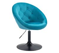 SVITA HAVANNA Fauteuil Lounge Fauteuil club Tabouret de bar Fauteuil pivotant Rétro pétrole/noir