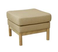 SVITA Holly Pouf Pouf Pouf Tabouret Pouf pour Couloir Chambre Salon Repose-Pieds Coiffeuse Chaise Moderne Rembourré avec Housse en Tissu Pieds en Bois Beige