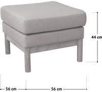 SVITA HOLLY Tabouret Banc Entrée Repose-pieds Coiffeuse Chaise Beige