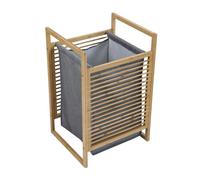 SVITA ILMA Panier à linge, en bambou, pour linge sale, petite taille, pour salle de bain, buanderie, chambre à coucher