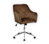 SVITA JAKE chaise de bureau chaise de conférence chaise pivotante chaise de direction bureau velours brun